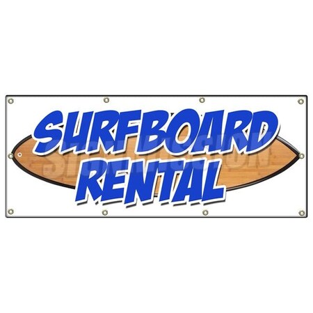 Signmission SURFBOARDS RENTALBANNER SIGN water jet ski boats canoe kayak surfing B-96 Surfboards Rental